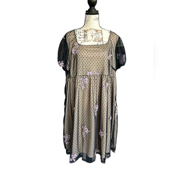 Sugarfox A California Company like new Babydoll Dress size L-XL - Picture 1 of 9